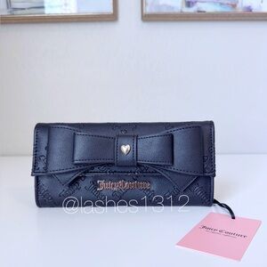 JUICY COUTURE Miss Bow Long Wallet Clutch - Black